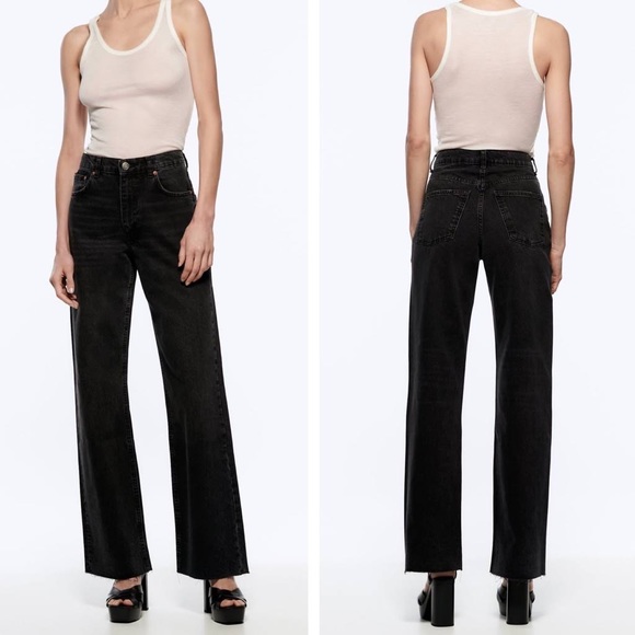 Zara Jeans Zara Black 9s Full Length Jeans Poshmark